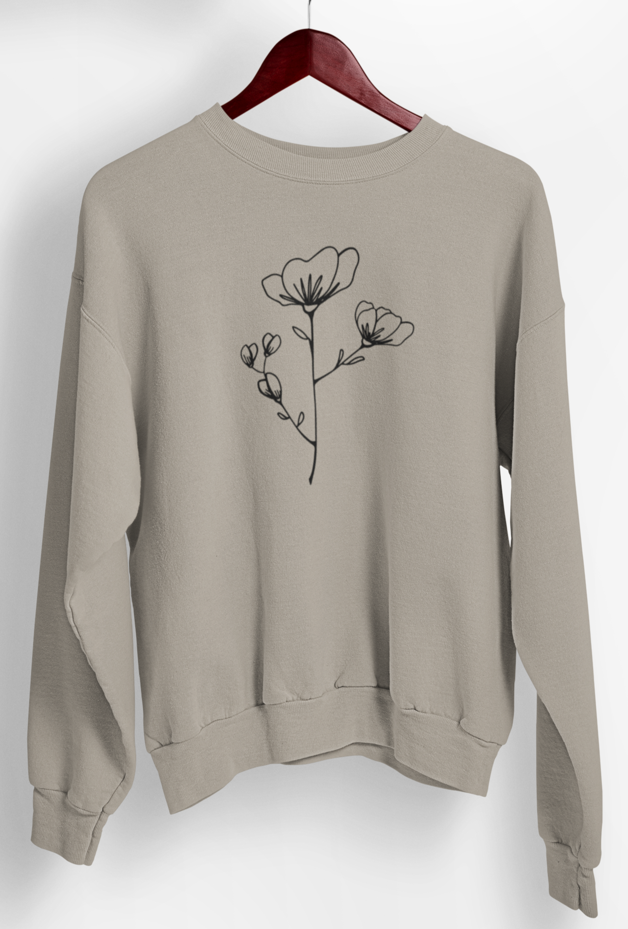 FLOWER SKETCH SWEATSHIRT